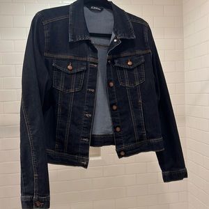 d.jeans dark wash jean jacket with stretch